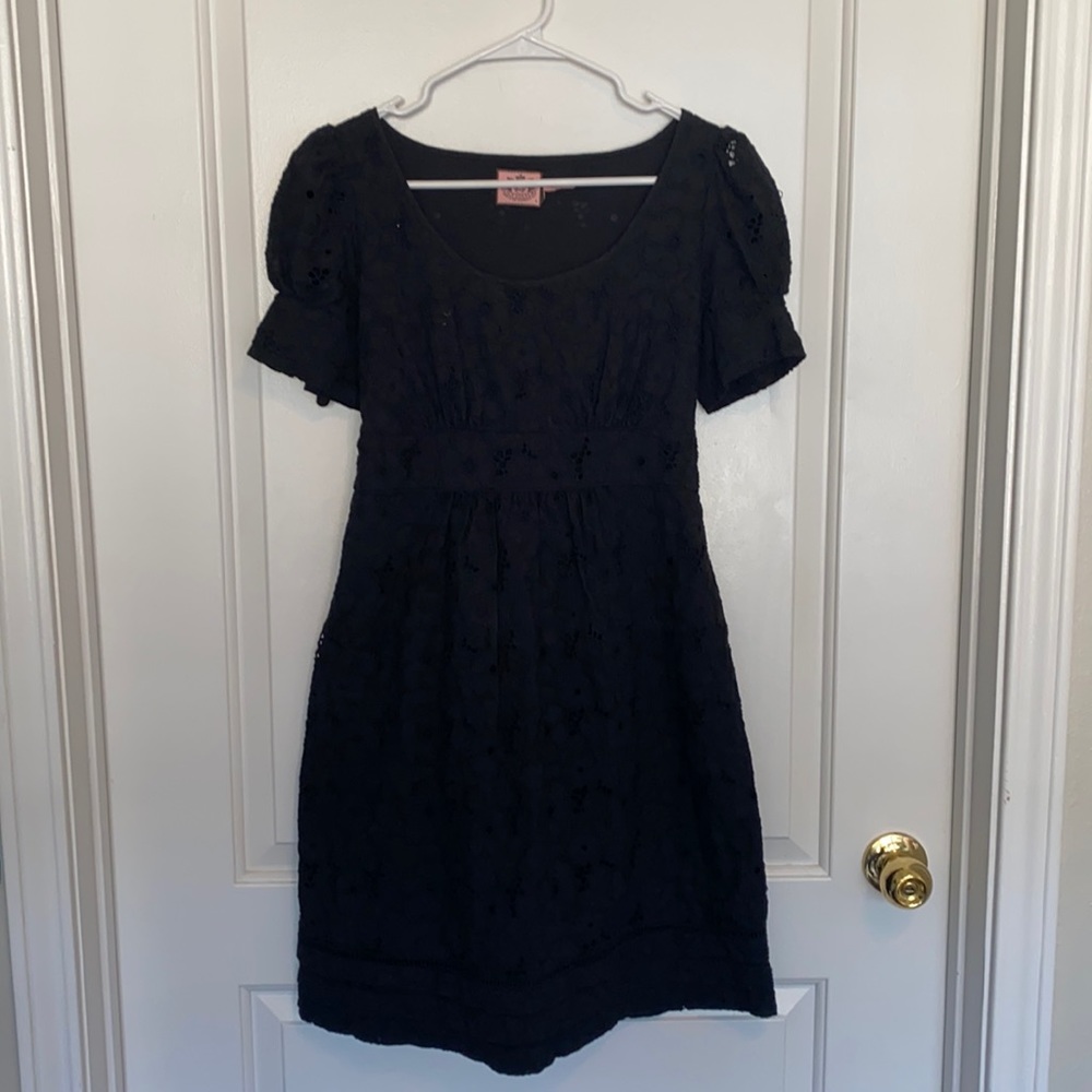 Black Floral Lace Juicy Couture Dress Size 4
